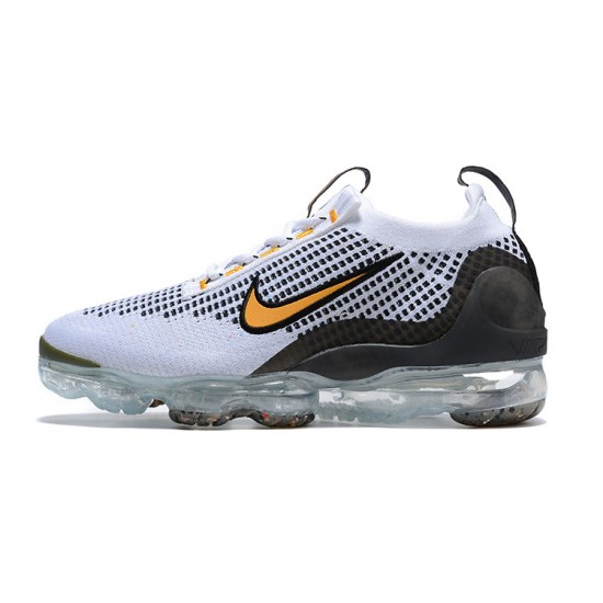 Nike Air VaporMax 2021 Flyknit Dámské/Pánské Bílá Žlutá možná Černá Tenisky