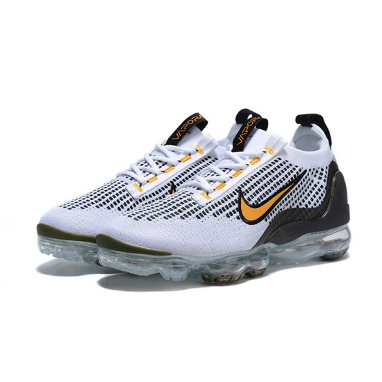 Nike Air VaporMax 2021 Flyknit Dámské/Pánské Bílá Žlutá možná Černá Tenisky